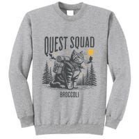 Quest Fantasy Squad Broccoli Funny Cat Tall Sweatshirt