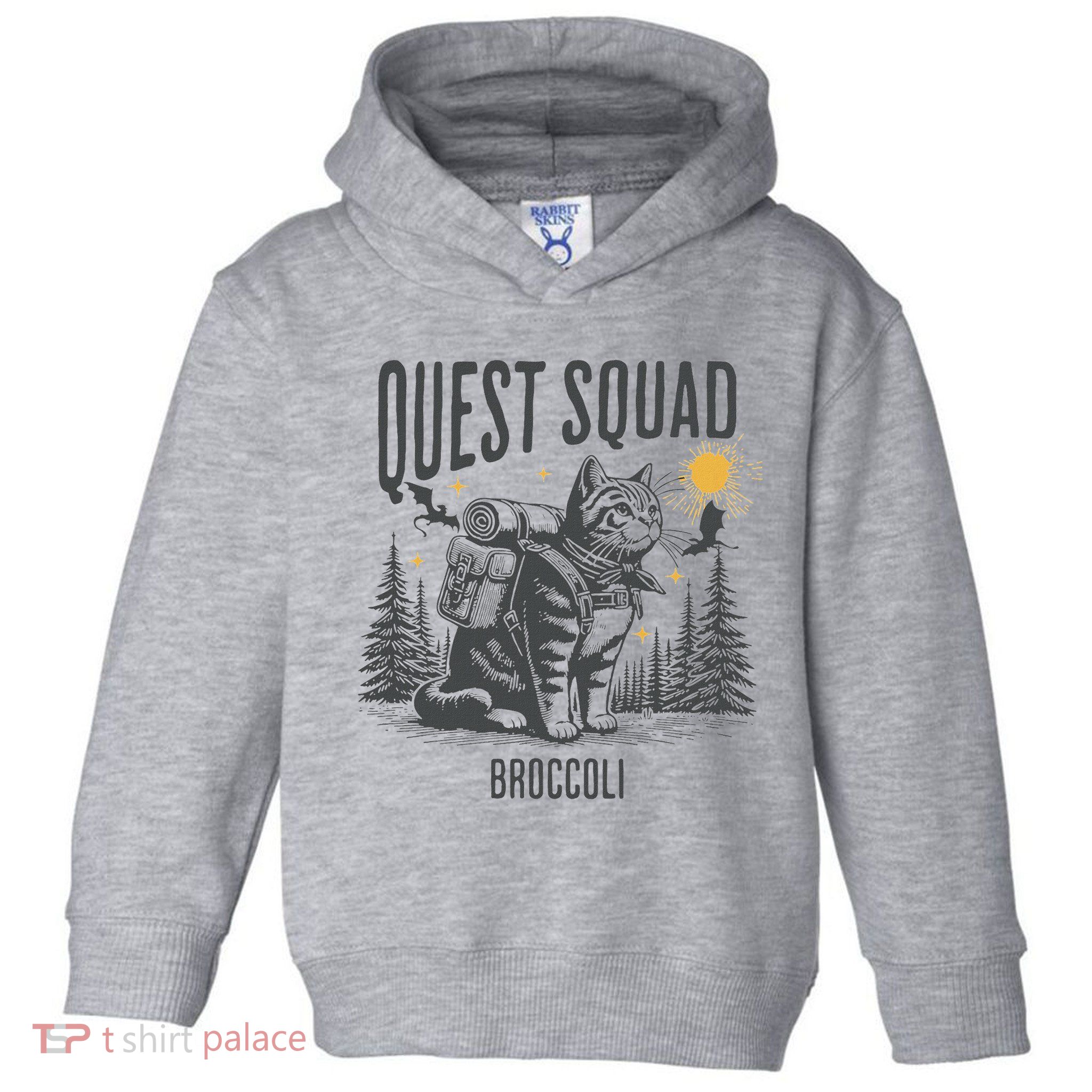 Quest Fantasy Squad Broccoli Funny Cat Toddler Hoodie