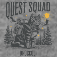 Quest Fantasy Squad Broccoli Funny Cat Tall Hoodie