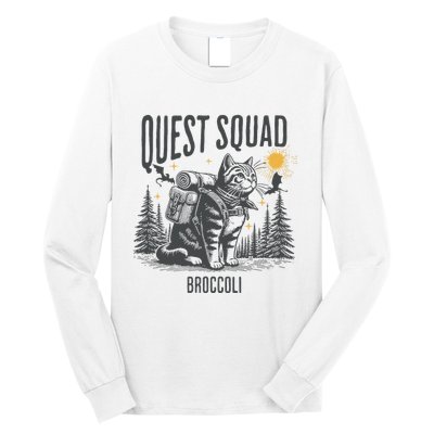 Quest Fantasy Squad Broccoli Funny Cat Long Sleeve Shirt
