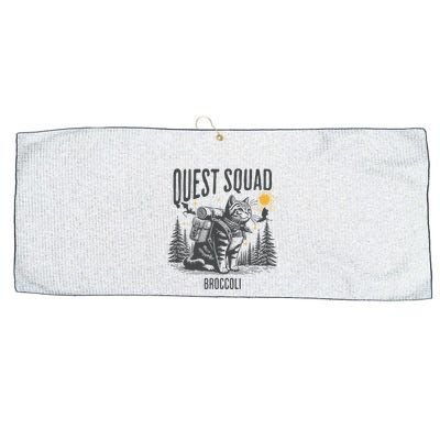 Quest Fantasy Squad Broccoli Funny Cat Large Microfiber Waffle Golf Towel