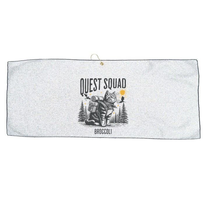 Quest Fantasy Squad Broccoli Funny Cat Large Microfiber Waffle Golf Towel