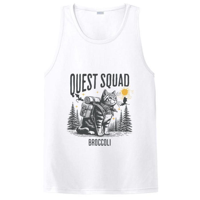 Quest Fantasy Squad Broccoli Funny Cat PosiCharge Competitor Tank