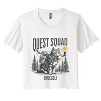 Quest Fantasy Squad Broccoli Funny Cat Crop Top