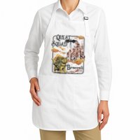 Quest Fantasy Squad Broccoli Funny Cat Full-Length Apron With Pockets