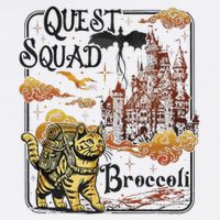 Quest Fantasy Squad Broccoli Funny Cat Full-Length Apron With Pockets