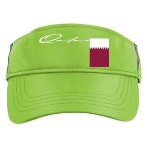 Qatar Flag Signature Patriotic Pole Cool Gift Adult Drive Performance Visor