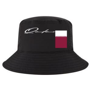 Qatar Flag Signature Patriotic Pole Cool Gift Cool Comfort Performance Bucket Hat