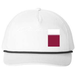 Qatar Flag Signature Patriotic Pole Cool Gift Snapback Five-Panel Rope Hat