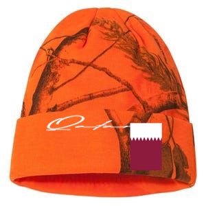 Qatar Flag Signature Patriotic Pole Cool Gift Kati Licensed 12" Camo Beanie