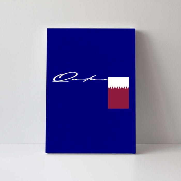 Qatar Flag Signature Patriotic Pole Cool Gift Canvas