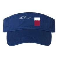 Qatar Flag Signature Patriotic Pole Cool Gift Valucap Bio-Washed Visor