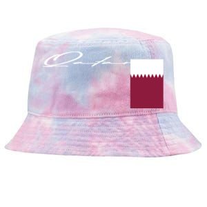 Qatar Flag Signature Patriotic Pole Cool Gift Tie-Dyed Bucket Hat