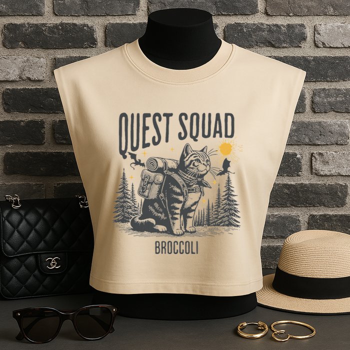 Quest Fantasy Squad Broccoli Garment-Dyed Women's Muscle Tee