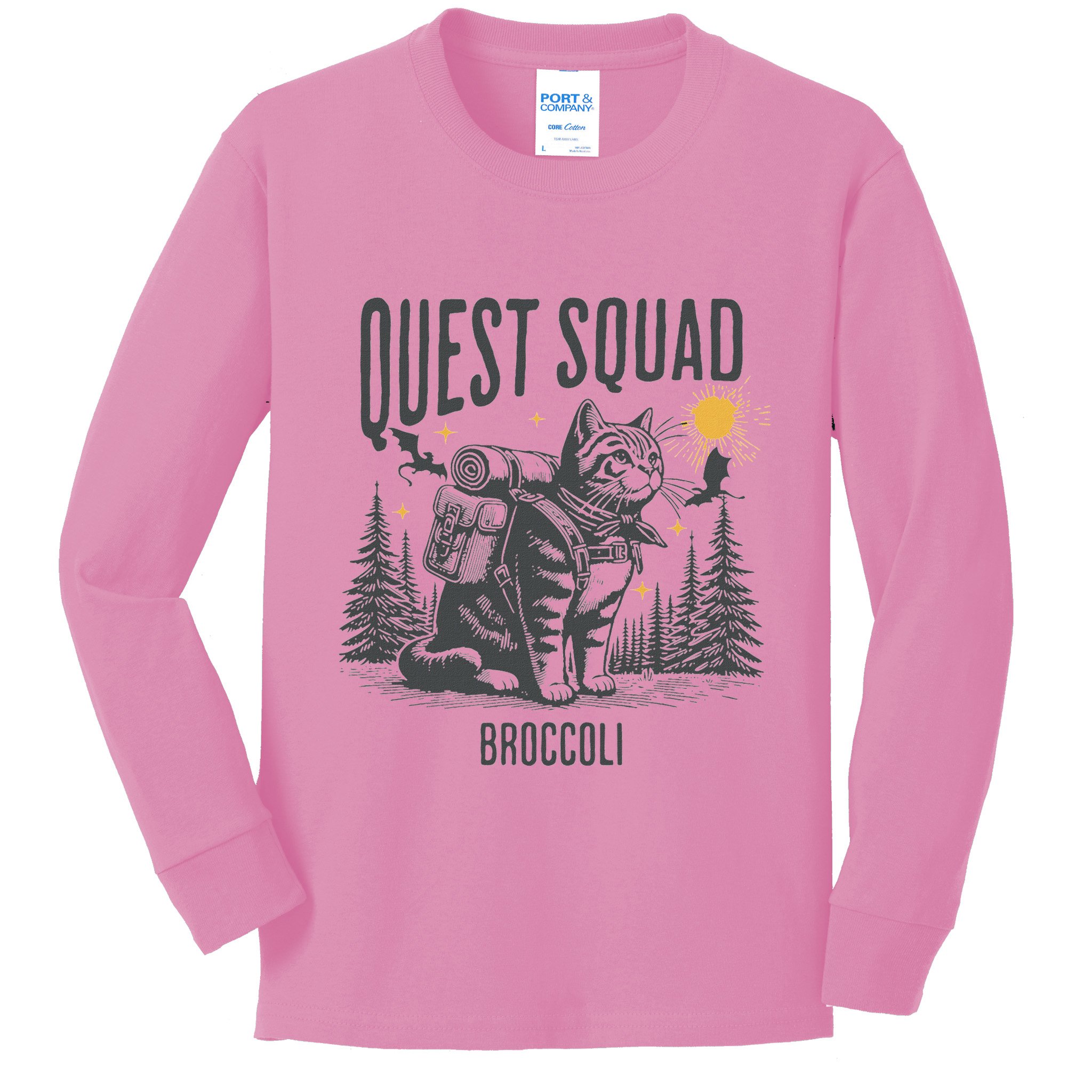 Quest Fantasy Squad Broccoli Kids Long Sleeve Shirt