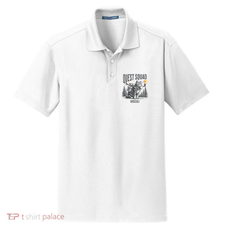 Quest Fantasy Squad Broccoli Dry Zone Grid Polo
