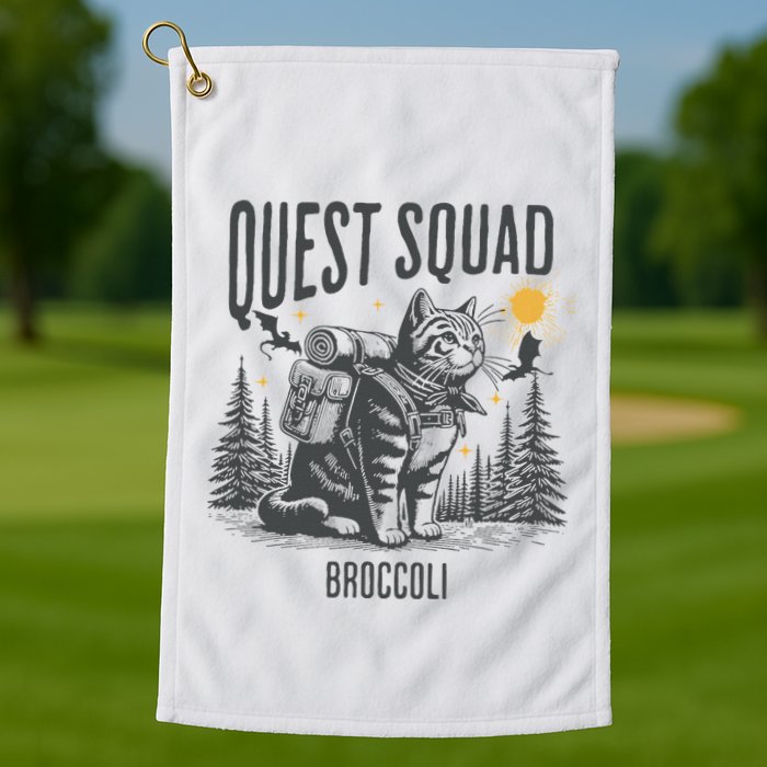 Quest Fantasy Squad Broccoli Golf Towel