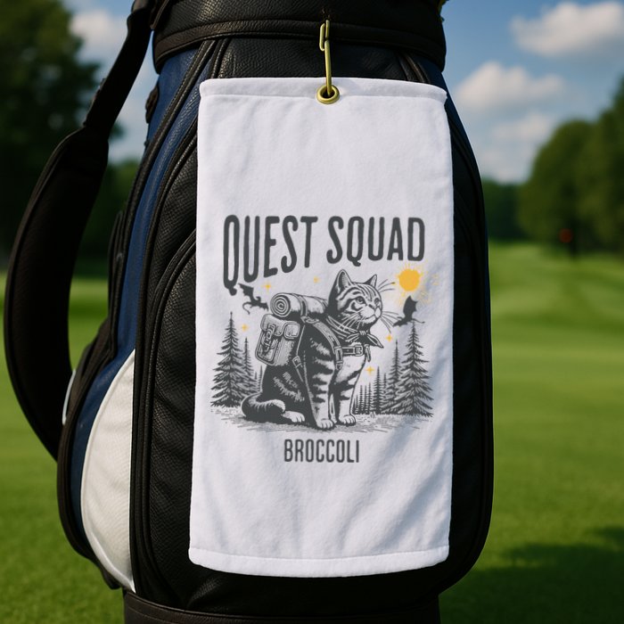 Quest Fantasy Squad Broccoli Golf Towel