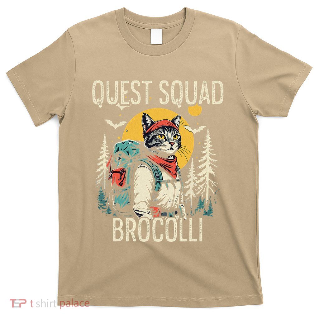 Quest Fantasy Squad Broccoli Cat .Png T-Shirt