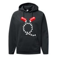 Qanon Follow The White Rabbit Red Pill Q Anon Pilled Performance Fleece Hoodie