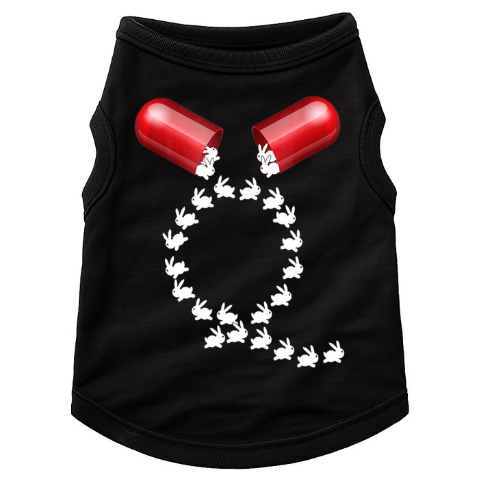 Qanon Follow The White Rabbit Red Pill Q Anon Pilled Doggie Tank
