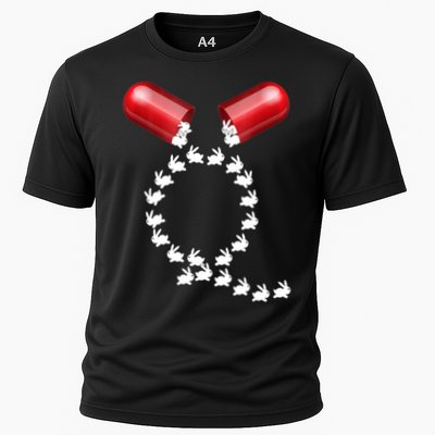 Qanon Follow The White Rabbit Red Pill Q Anon Pilled Performance Shirt