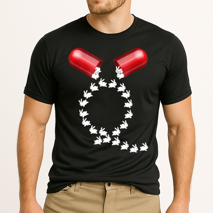 Qanon Follow The White Rabbit Red Pill Q Anon Pilled Performance Shirt