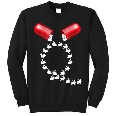 Qanon Follow The White Rabbit Red Pill Q Anon Pilled Sweatshirt