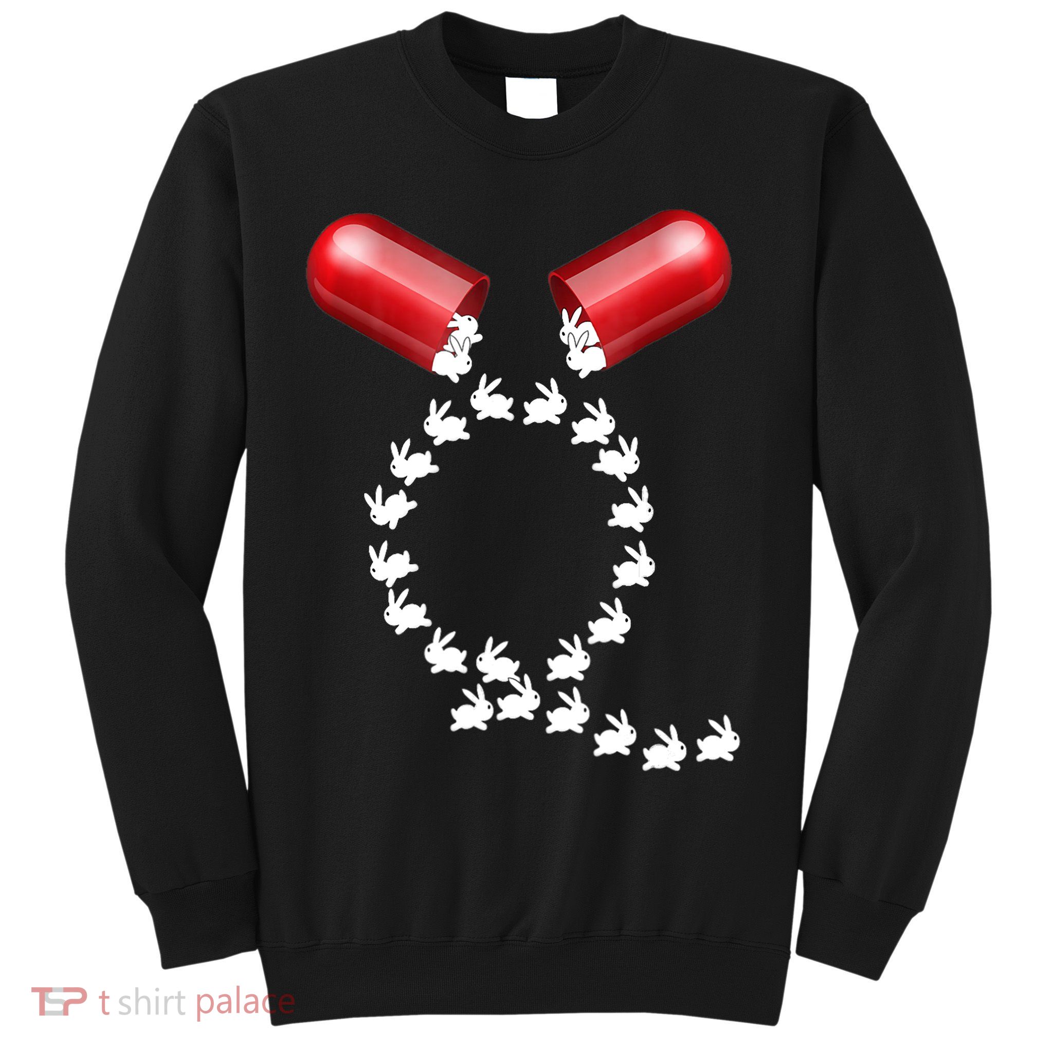 Qanon Follow The White Rabbit Red Pill Q Anon Pilled Sweatshirt