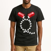 Qanon Follow The White Rabbit Red Pill Q Anon Pilled Tall T-Shirt
