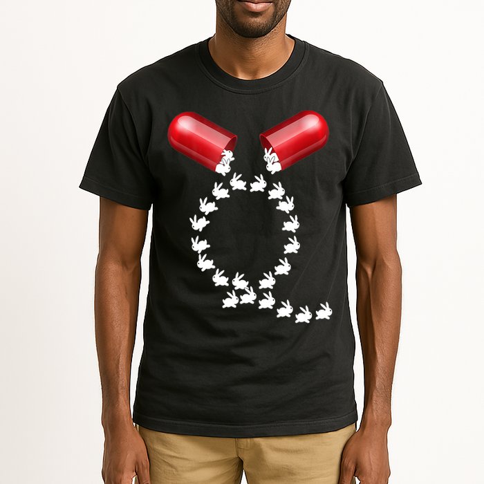 Qanon Follow The White Rabbit Red Pill Q Anon Pilled Tall T-Shirt