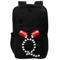 Qanon Follow The White Rabbit Red Pill Q Anon Pilled Impact Tech Backpack