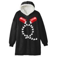 Qanon Follow The White Rabbit Red Pill Q Anon Pilled Hooded Wearable Blanket