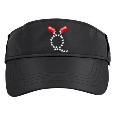 Qanon Follow The White Rabbit Red Pill Q Anon Pilled Adult Drive Performance Visor