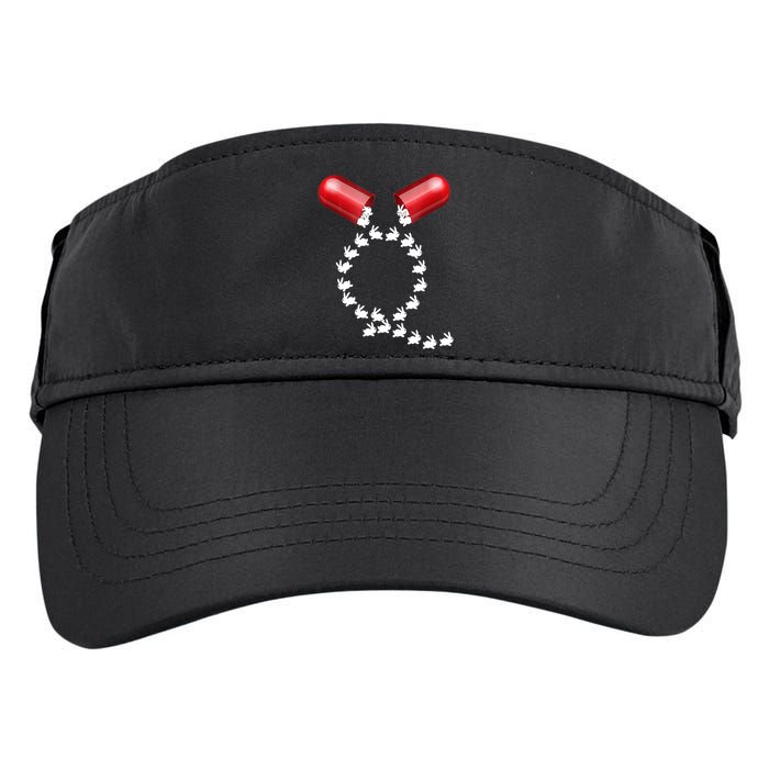Qanon Follow The White Rabbit Red Pill Q Anon Pilled Adult Drive Performance Visor