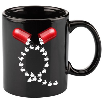 Qanon Follow The White Rabbit Red Pill Q Anon Pilled 11oz C Handle Ceramic Mug