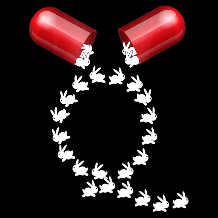 Qanon Follow The White Rabbit Red Pill Q Anon Pilled Drawstring Bag
