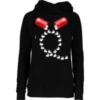 Qanon Follow The White Rabbit Red Pill Q Anon Pilled Womens Funnel Neck Pullover Hood