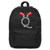 Qanon Follow The White Rabbit Red Pill Q Anon Pilled 16 in Basic Backpack