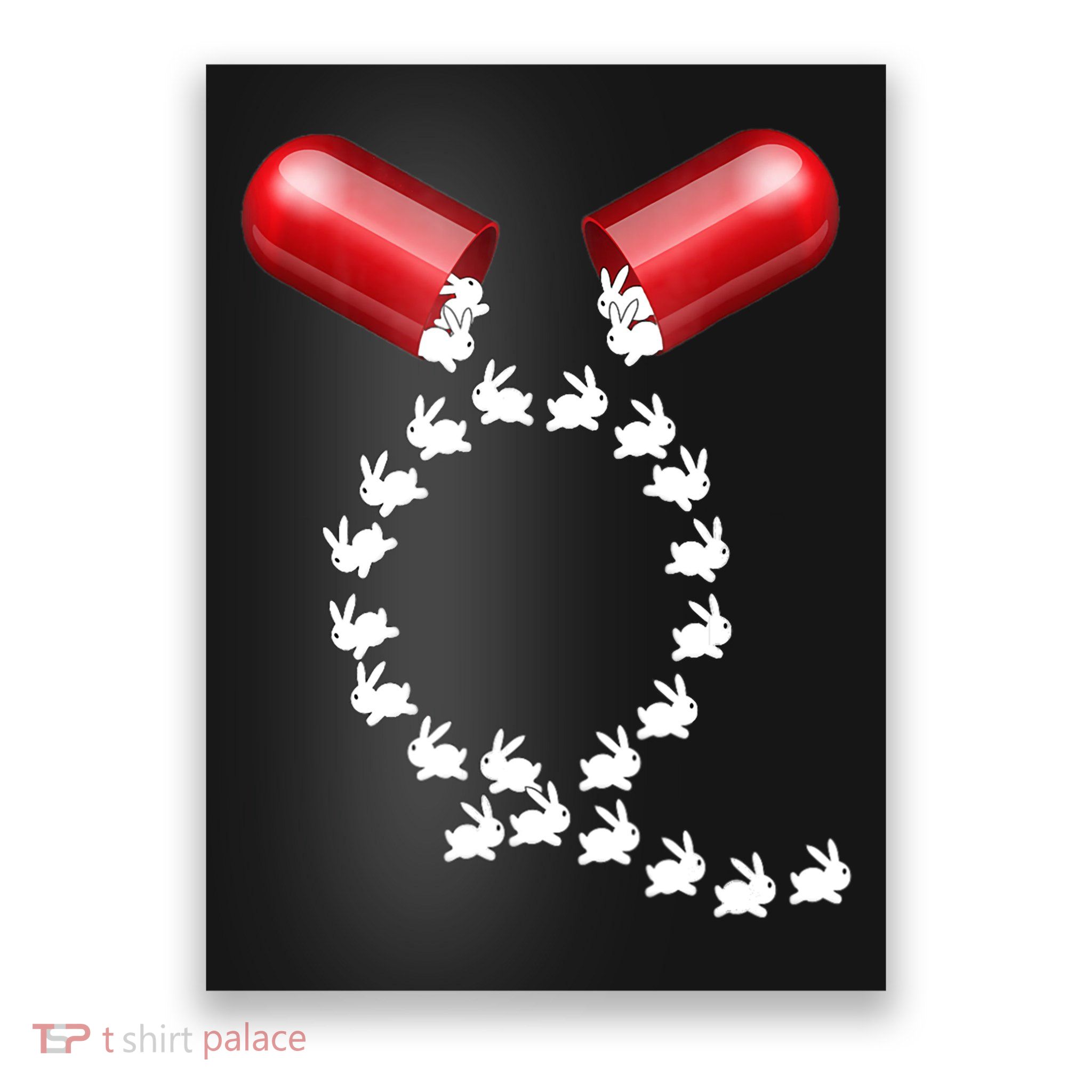 Qanon Follow The White Rabbit Red Pill Q Anon Pilled Poster