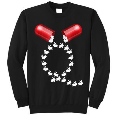 Qanon Follow The White Rabbit Red Pill Q Anon Pilled Tall Sweatshirt