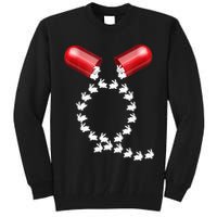Qanon Follow The White Rabbit Red Pill Q Anon Pilled Tall Sweatshirt