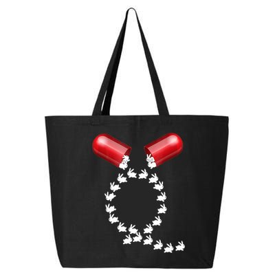 Qanon Follow The White Rabbit Red Pill Q Anon Pilled 25L Jumbo Tote