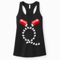 Qanon Follow The White Rabbit Red Pill Q Anon Pilled Womens Tank Top