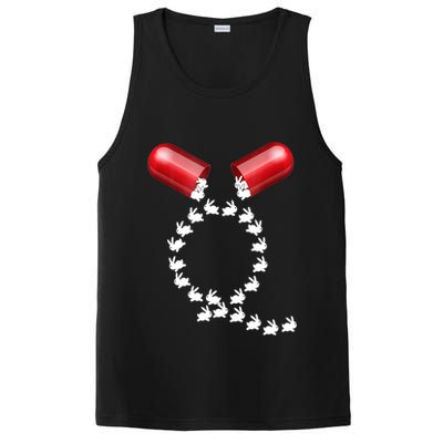 Qanon Follow The White Rabbit Red Pill Q Anon Pilled PosiCharge Competitor Tank
