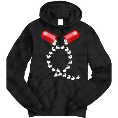 Qanon Follow The White Rabbit Red Pill Q Anon Pilled Tie Dye Hoodie