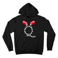 Qanon Follow The White Rabbit Red Pill Q Anon Pilled Tall Hoodie