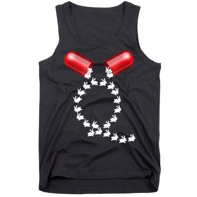 Qanon Follow The White Rabbit Red Pill Q Anon Pilled Tank Top