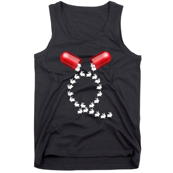 Qanon Follow The White Rabbit Red Pill Q Anon Pilled Tank Top