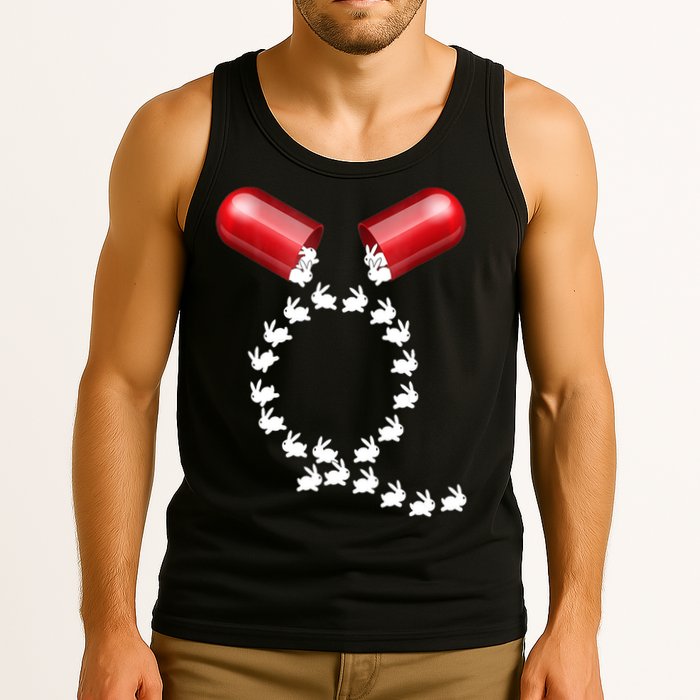 Qanon Follow The White Rabbit Red Pill Q Anon Pilled Tank Top
